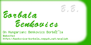 borbala benkovics business card